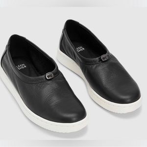 Eileen Fisher Black Slip-On Sneakers with Chunky Soles